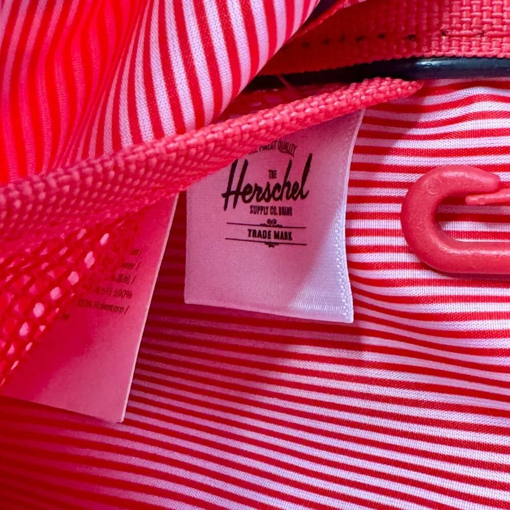 HERSCHEL SUPPLY CO. Pink Heritage Crossbody Bag With Checker Strap Tea Rose HTF - Picture 8 of 11